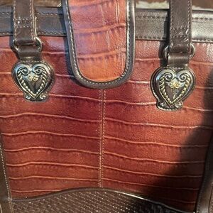 Vintage Marlo Elegant Brown Leather Tote Bag